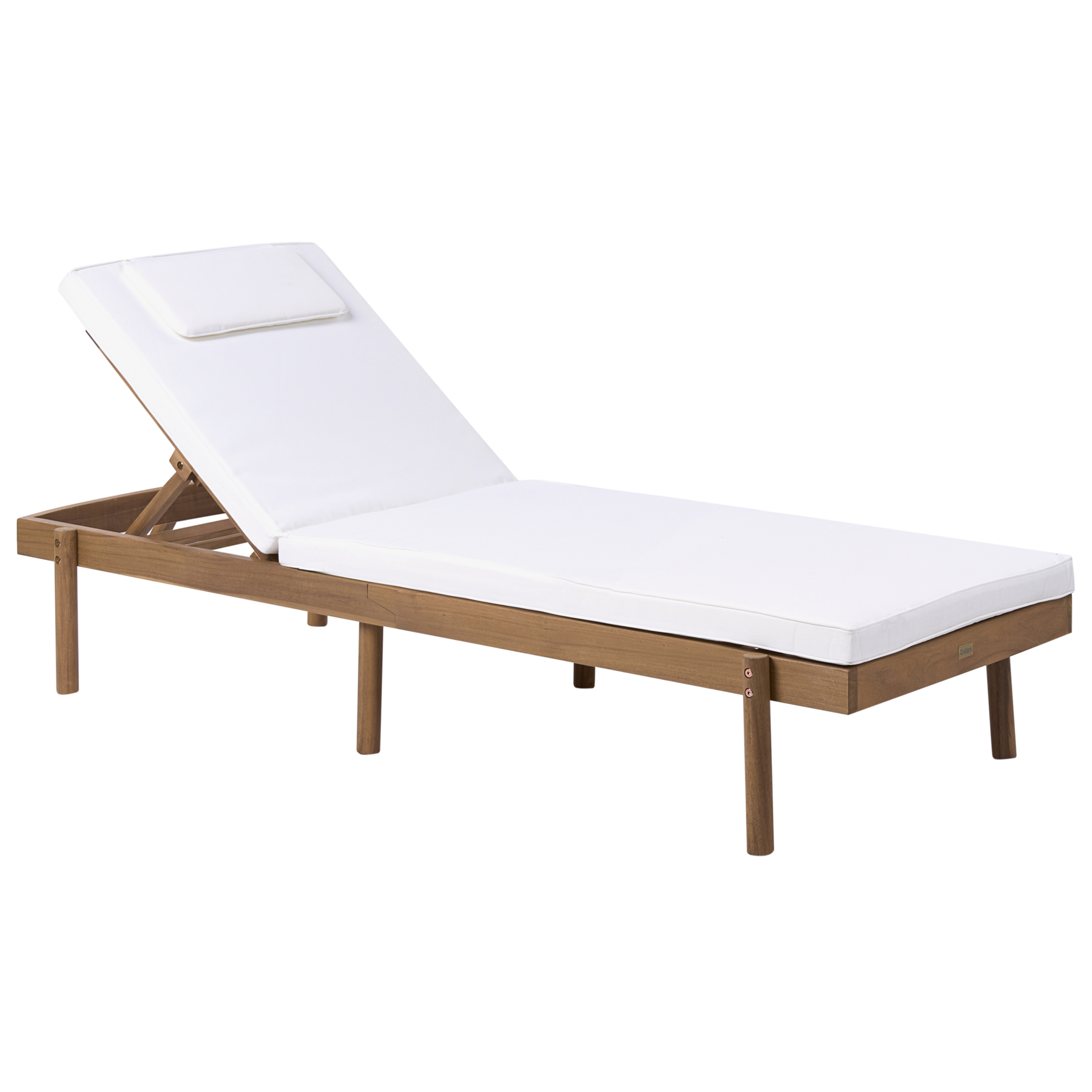 Beliani - MARCETELLI - Ligstoel - Wit - Gecertificeerd acaciahout