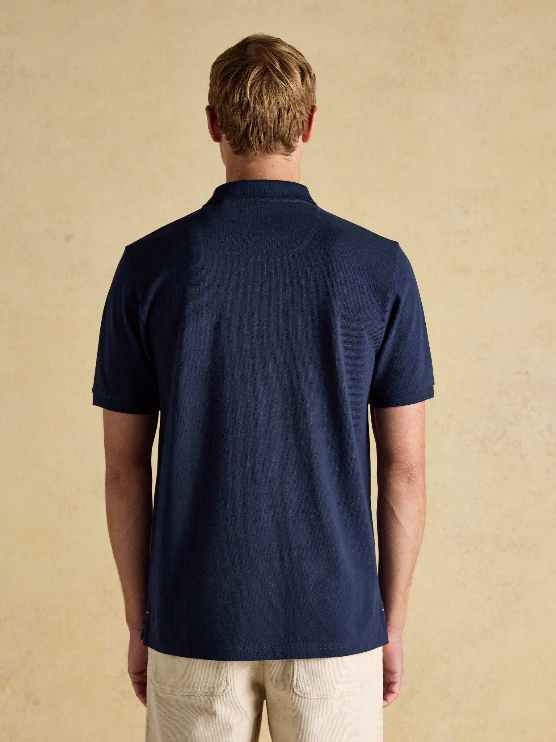 Marineblauw - Joules Woody pigué poloshirt van katoen