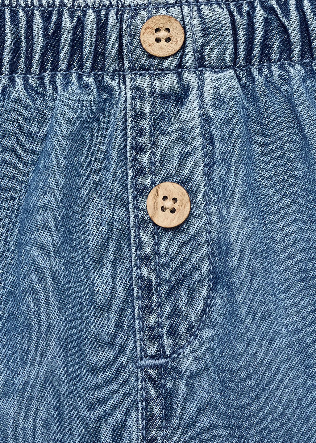 Mango Kids waist straight leg jeans medium blue denim