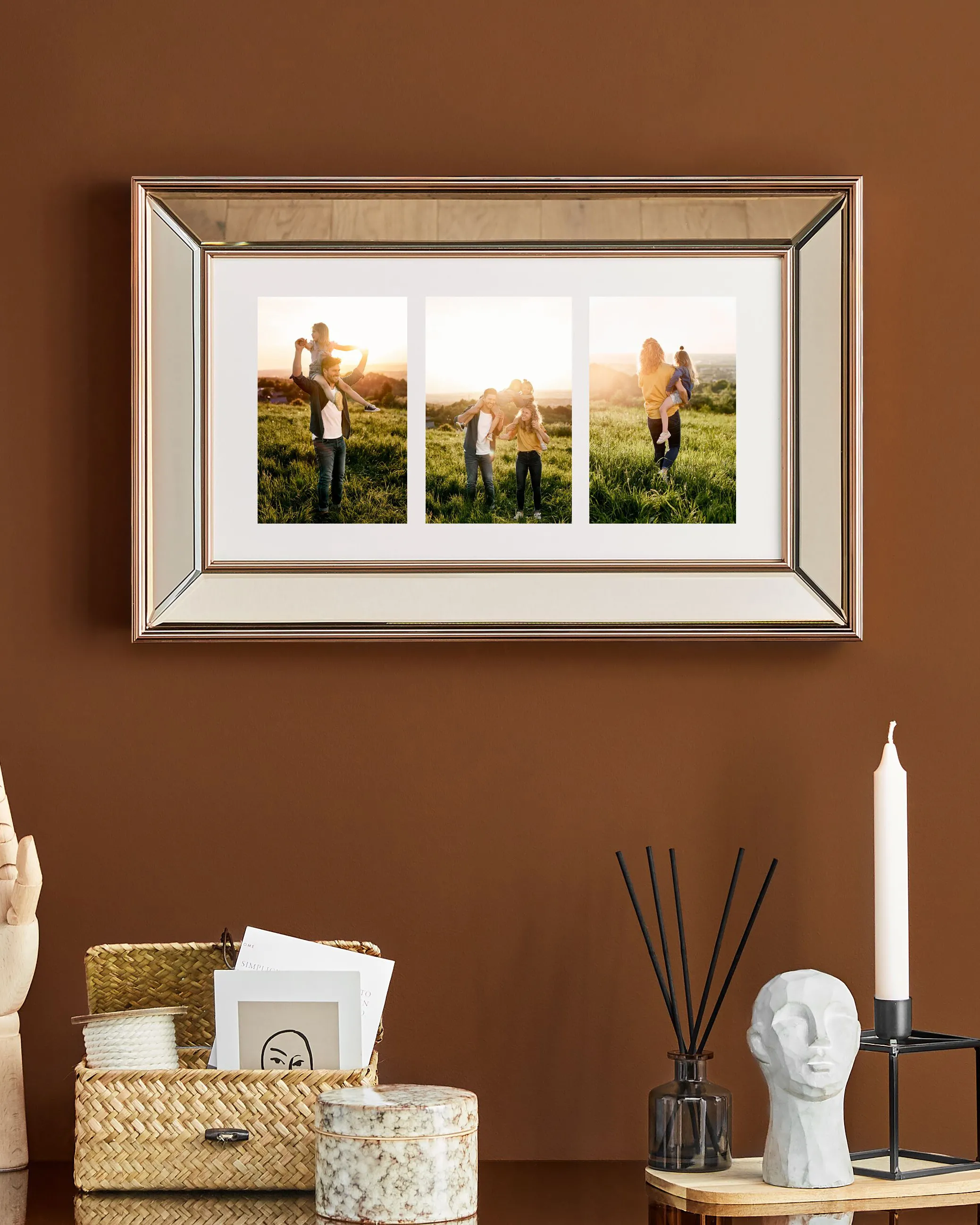 Lijst voor 3 foto's DABOLA Koper