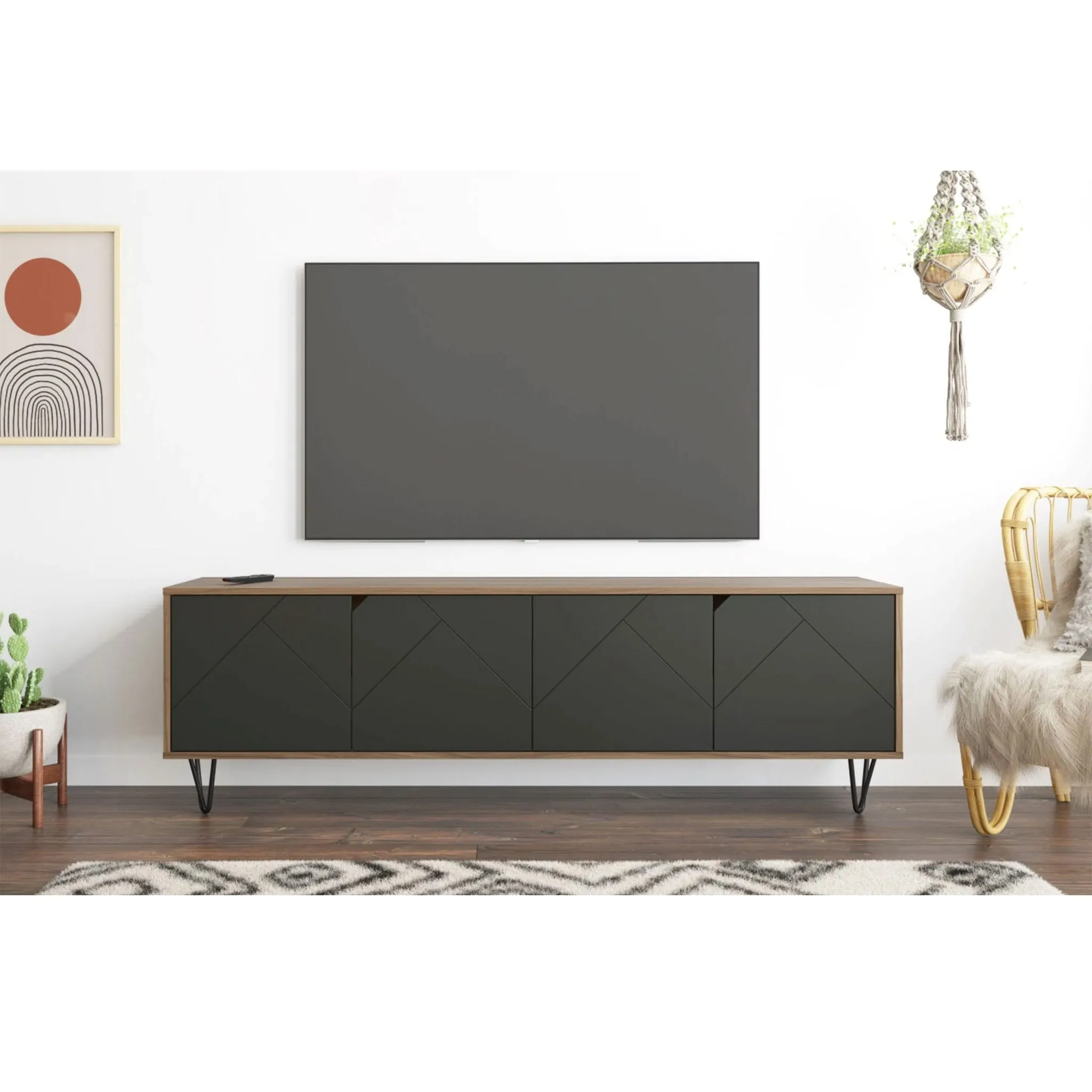 Nexera Meuble Audio-Vidéo Slim - Muscade  Charcoal