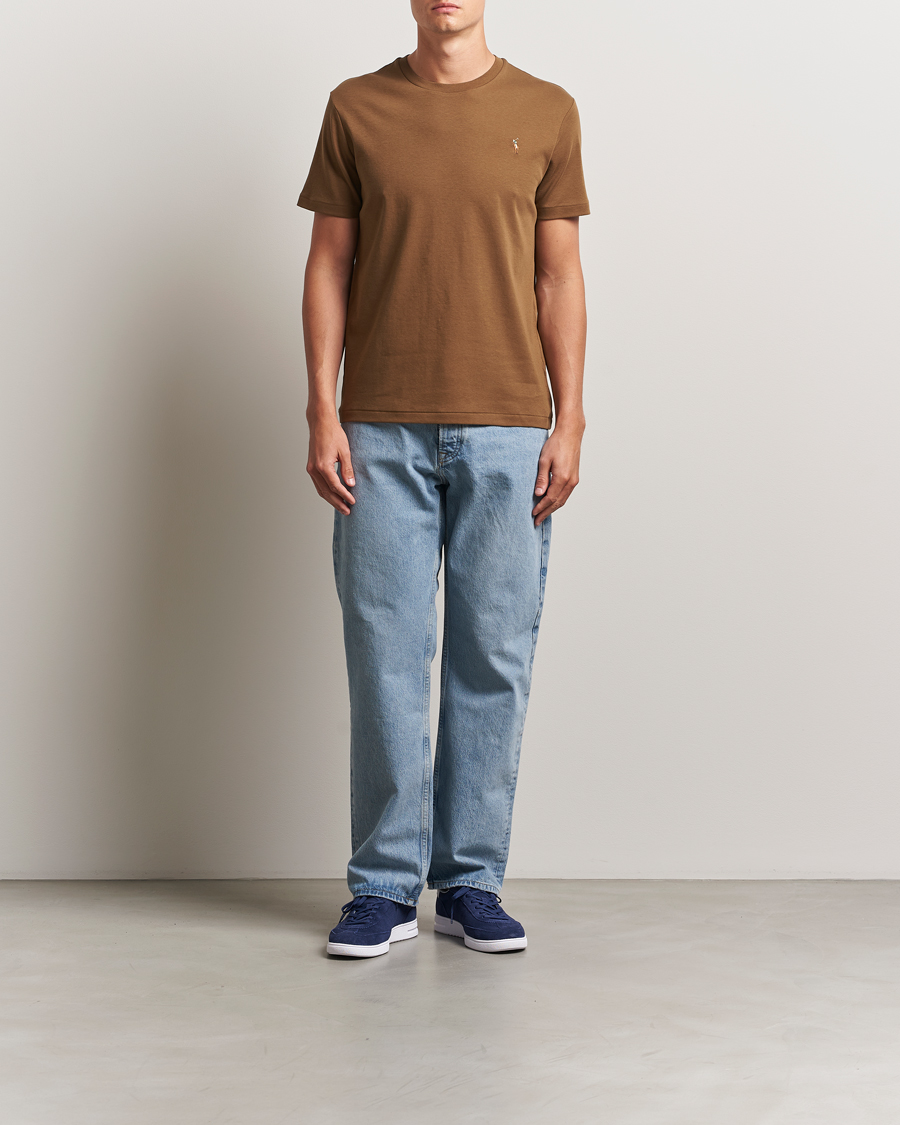 Polo Ralph Lauren Luxury Pima Cotton Crew Neck T-Shirt Nature Brown