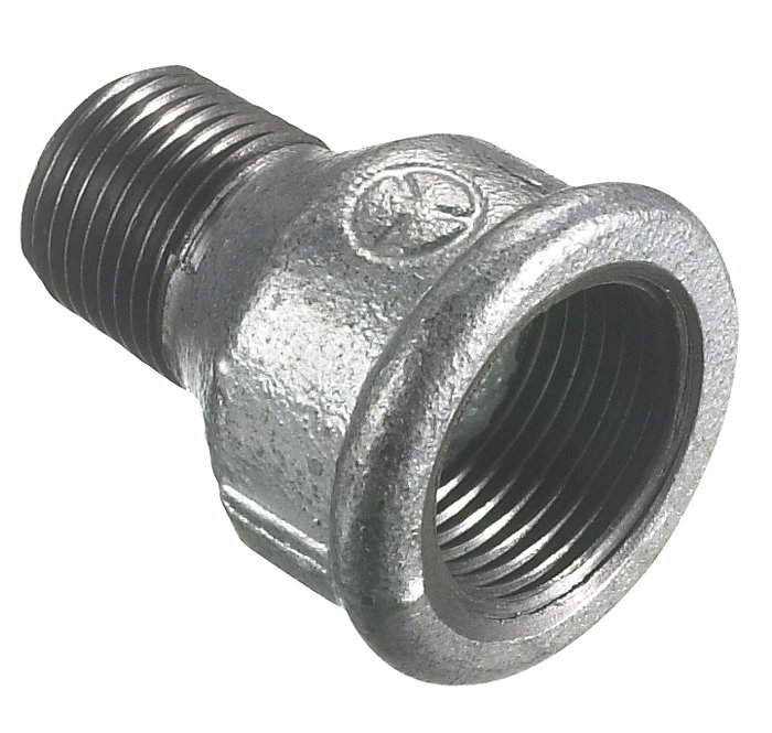 Galvaniseret spidsmuffe 1/2
