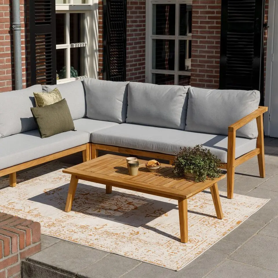 Exotan Lucca teakhouten loungeset - hoekbank - 2-delig