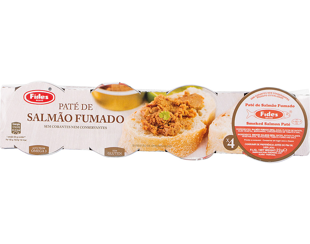 PATÊ SALMÃO FIDES FUMADO 4X22G