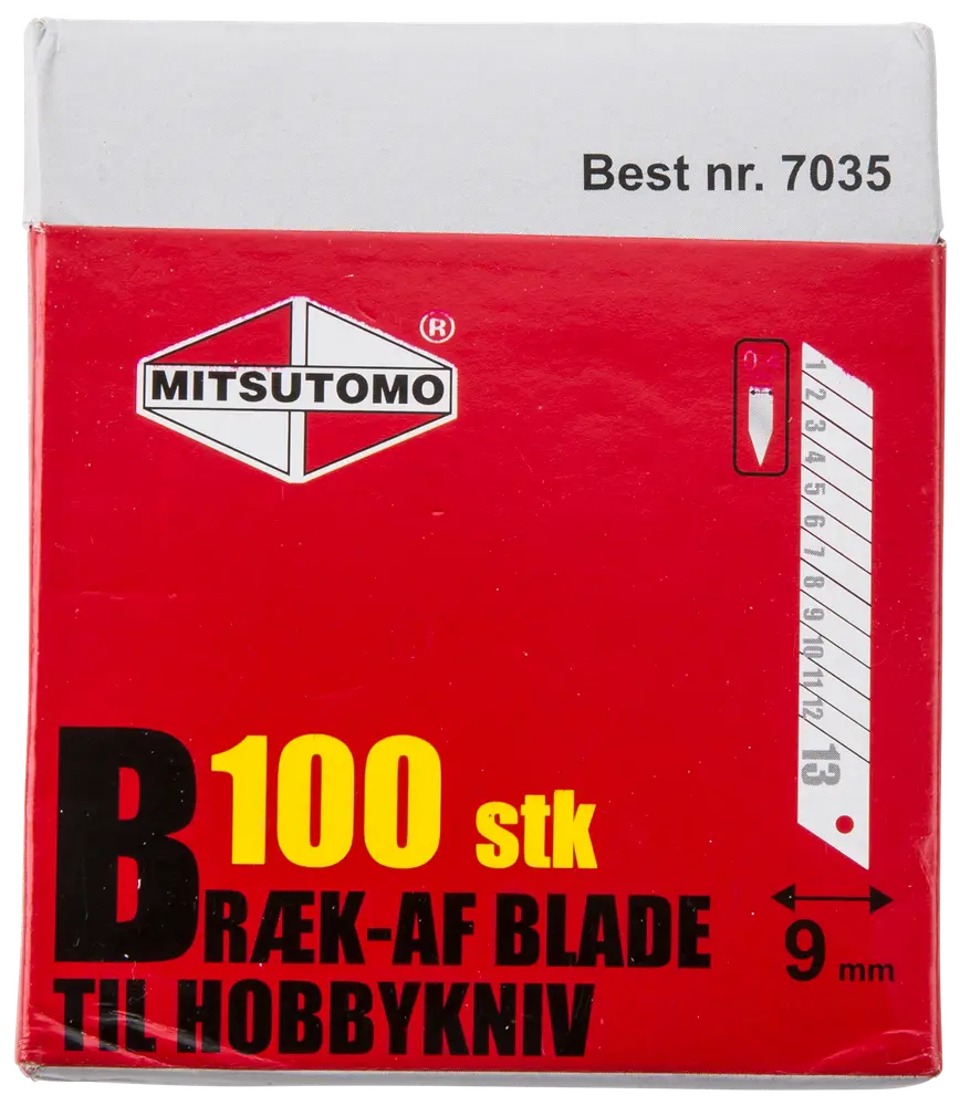 Mitsutomo Bræk-af blade 9 mm 100-pak