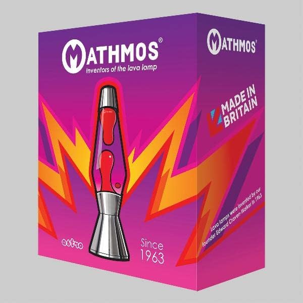 Mathmos Astro Lavalampe in Kupfer | Britische Erfinder des Designklassikers von 1963 | Lavalampen in Violett und Rot | Handgefertigt in Großbritannien nach höchsten Sicherheitsstandards
