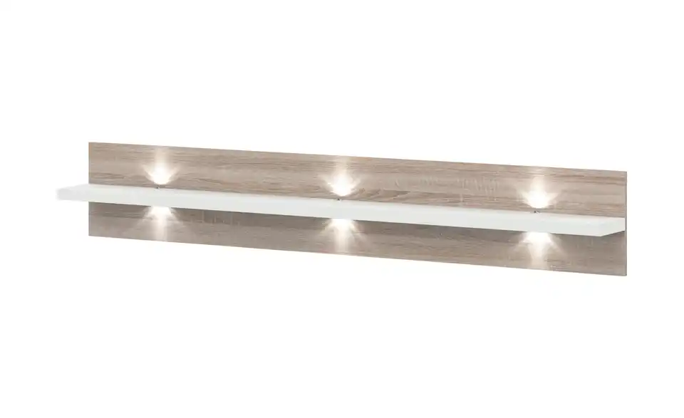 Wandboard Toulon Eiche sägerau (Nachbildung), Weiß 200 cm