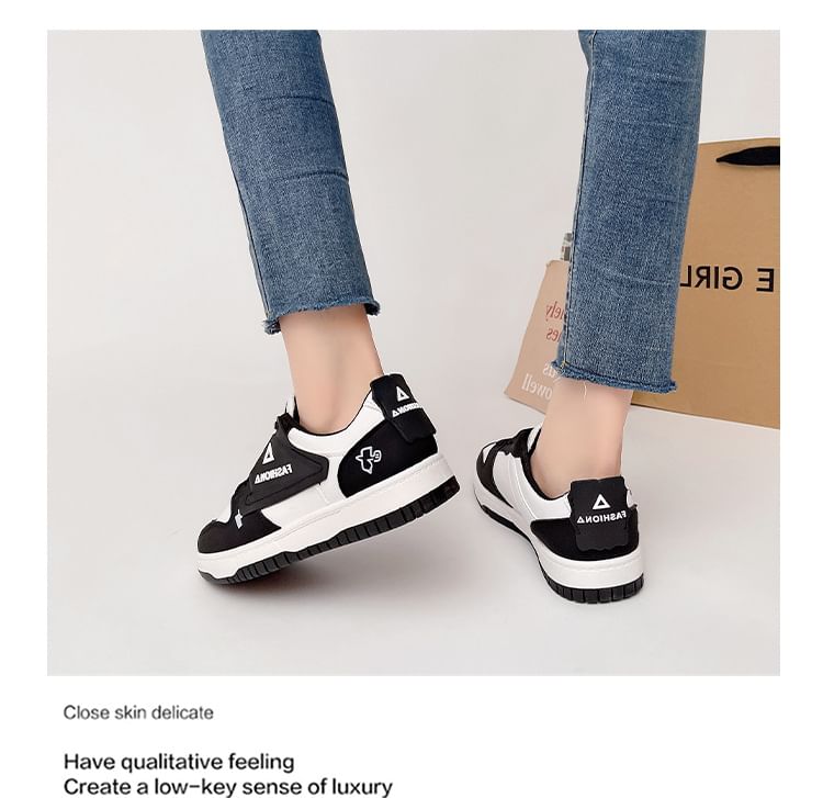 telijimi - Platform sneakers met kleurblokletters