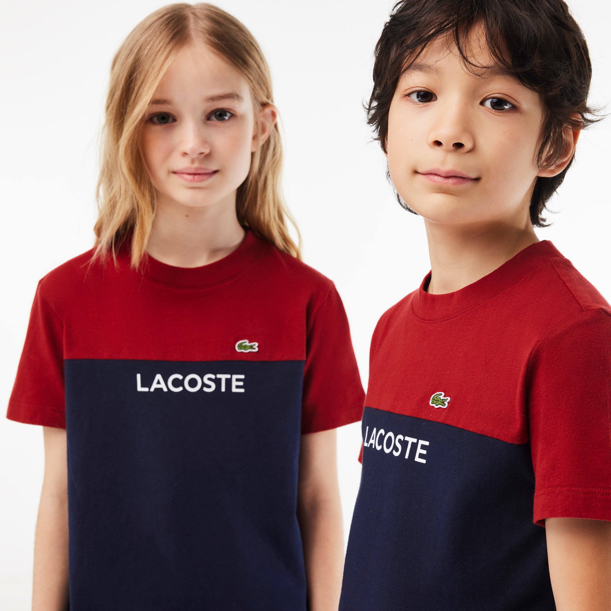 T-shirt enfant color-block Lacoste en jersey de coton biologique T-Shirts & Chemises - Rouge - Lacoste - Enfant
