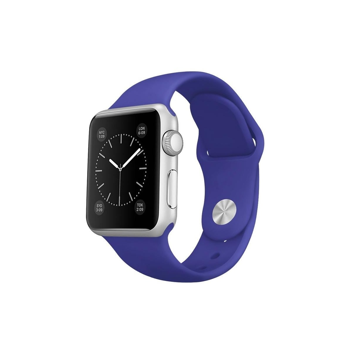 Silikonklokkearmbånd kompatibelt med Apple Watch, 42 mm, lilla