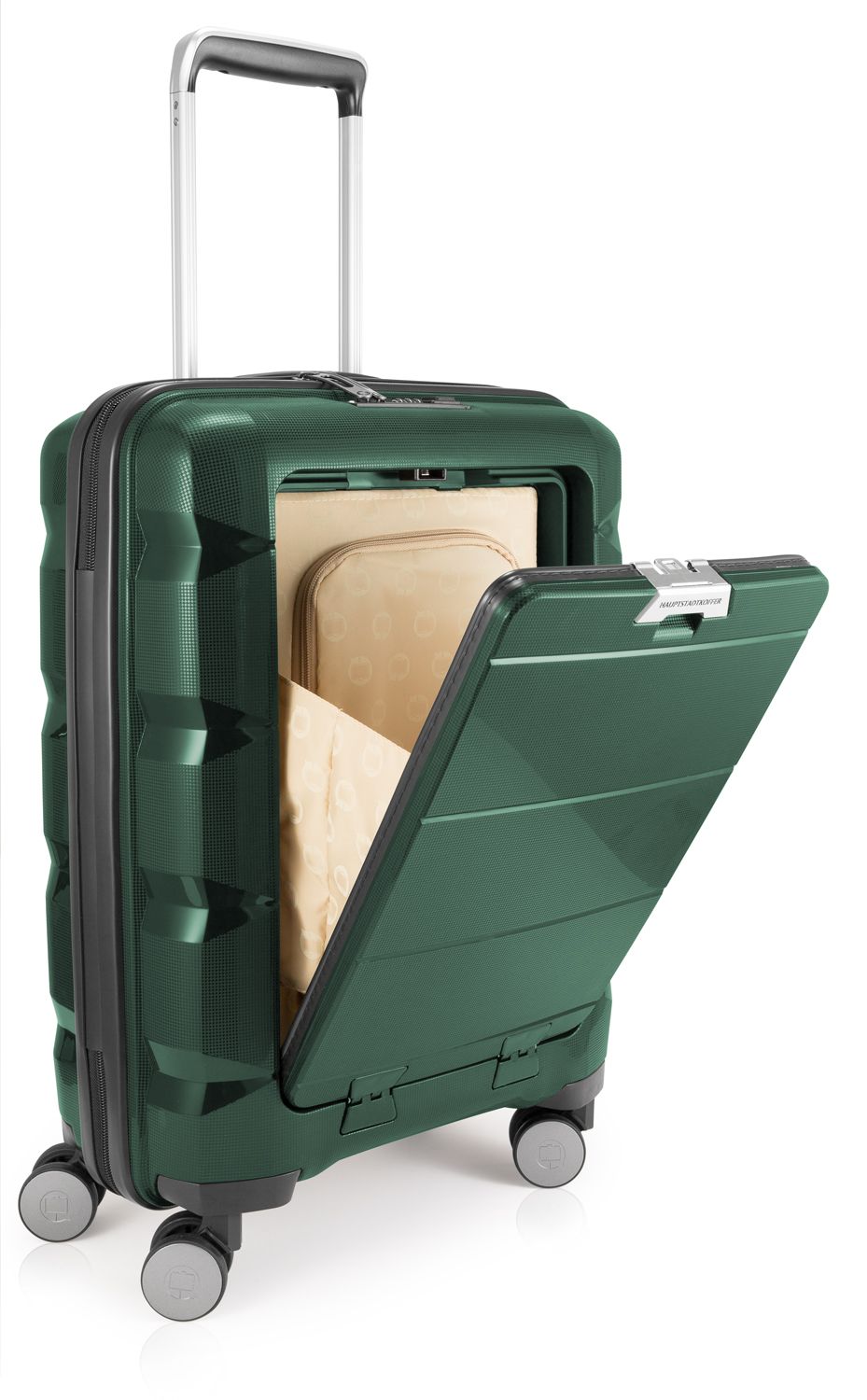 Britz - mala de mão rígida com rodinhas, aprovada pela TSA, 55 cm, 34 litros, verde escuro