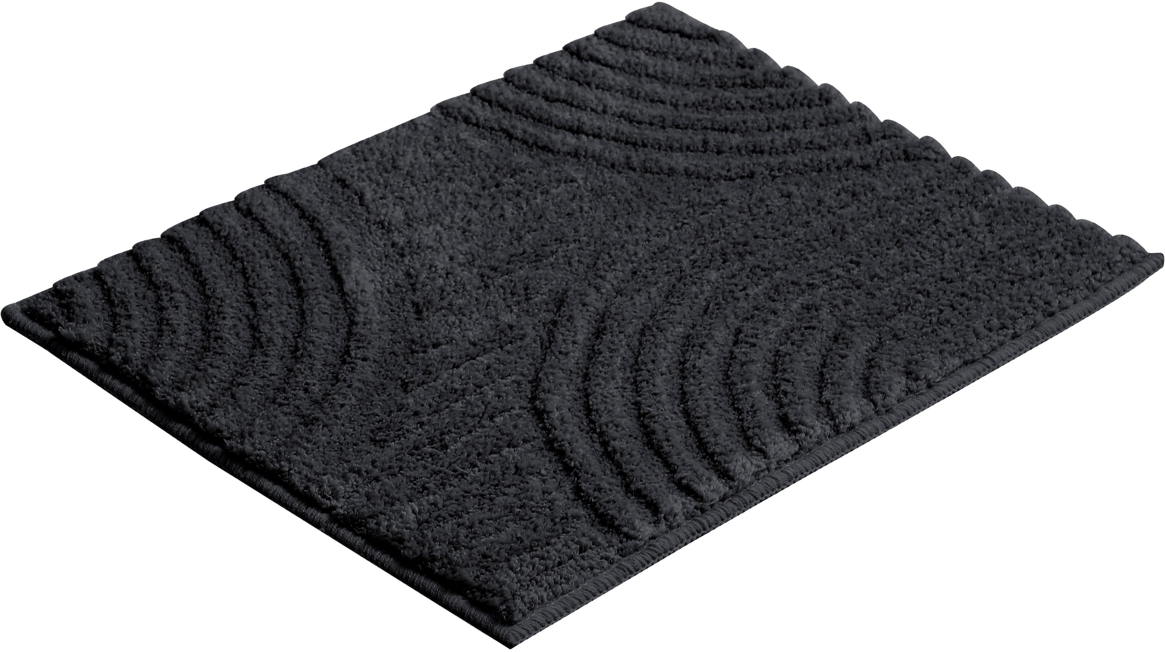 my home Badematte »Ognon, Scandi, Boho, modernes Muster« Höhe 15 mm rutschhemmend beschichtet fussbodenheizungsgeeignet | schnell trocknend | strapazierfähig Badteppich, Uni Farben, Hoch-Tief-Effekt