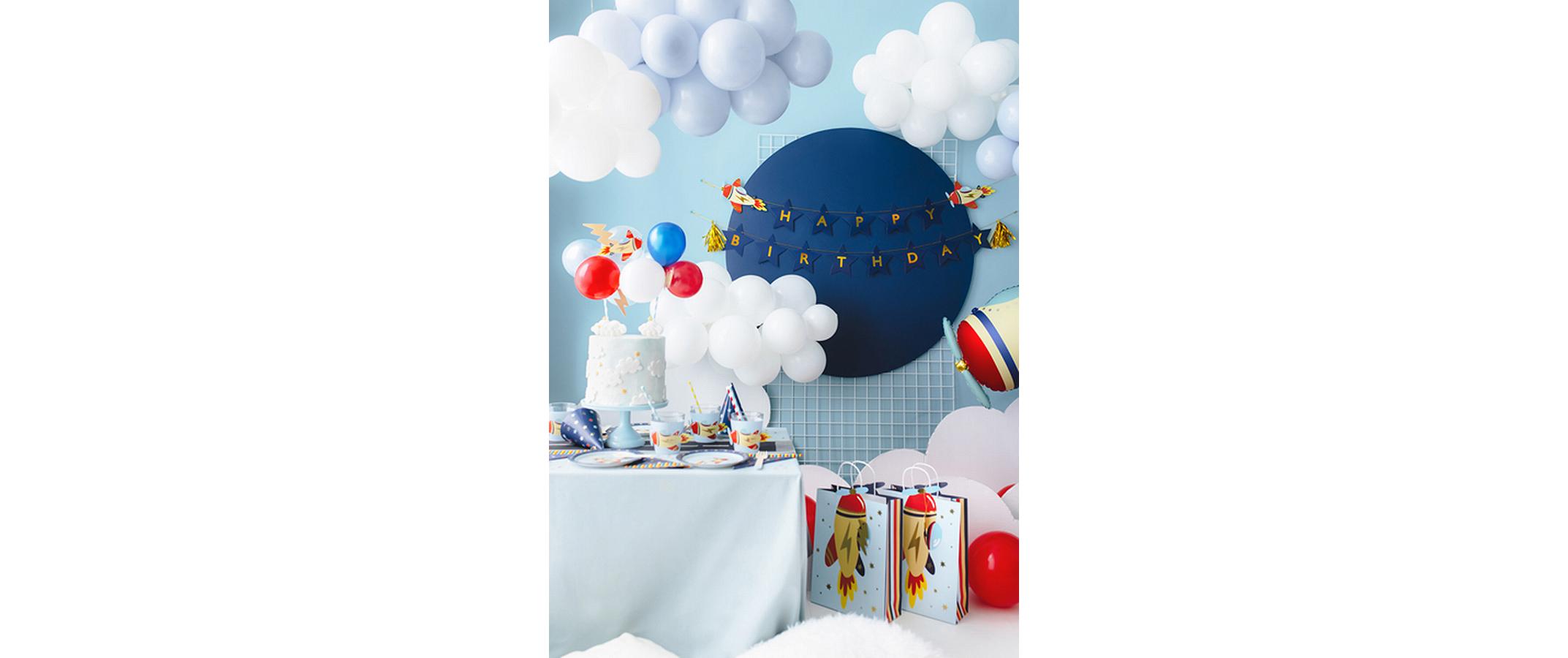 Girlande Flugzeug 3 m, DunkelblauGirlande für Kindergeburtstag