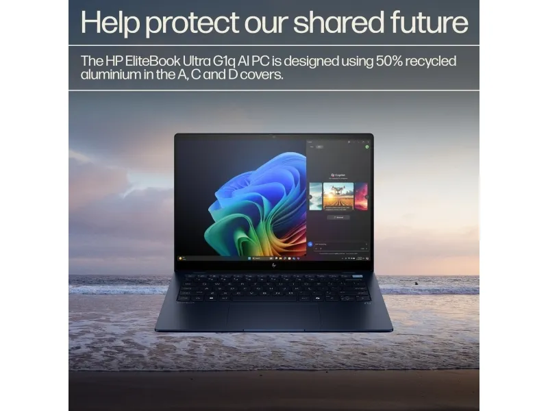 HP EliteBook Ultra 14 G1q Notebook AI - Snapdragon X Elite - X1E-78-100 / op til 3.4 GHz - Win 11 Pro - Qualcomm Adreno - 16 GB RAM - 1 TB SSD NVMe, TLC - 14