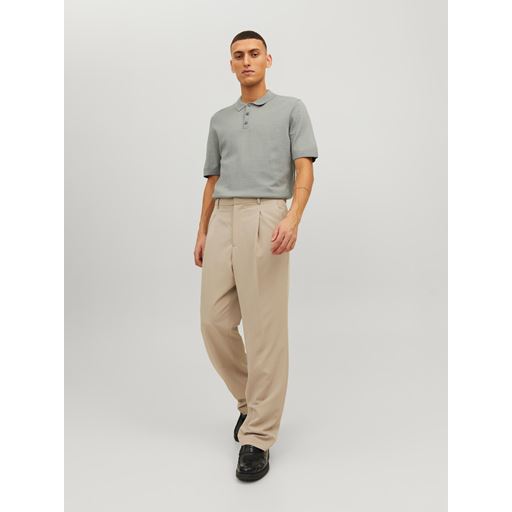 Jack&Jones Emil Strikket Polo, Wrought Iron, M