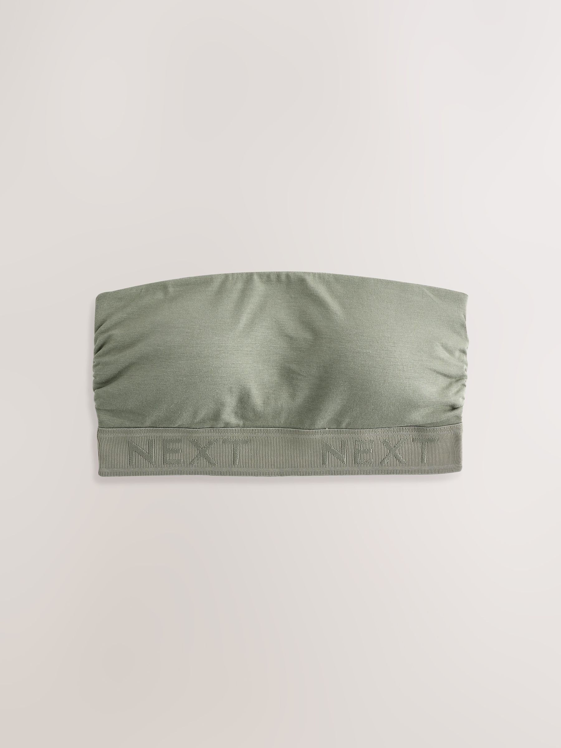 Wit/roze/kaki - Verpakking van 3 katoenrijke bandeau ultimate comfort beha's