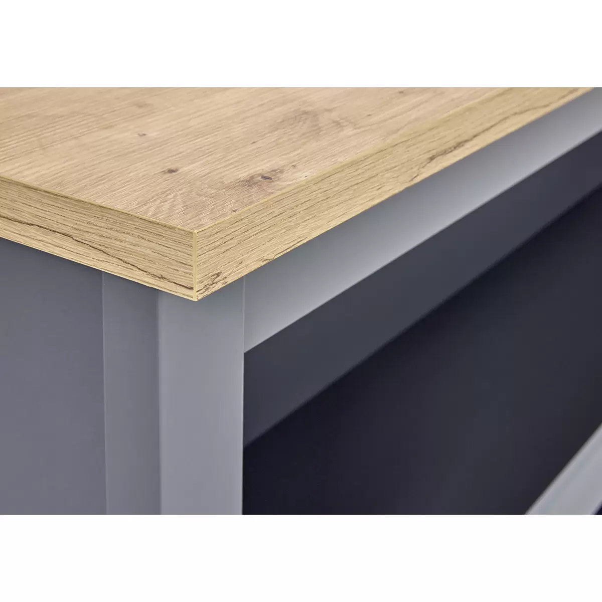 Kücheninsel Piazza Nero 1T3S anthrazit,Artisan Eiche
