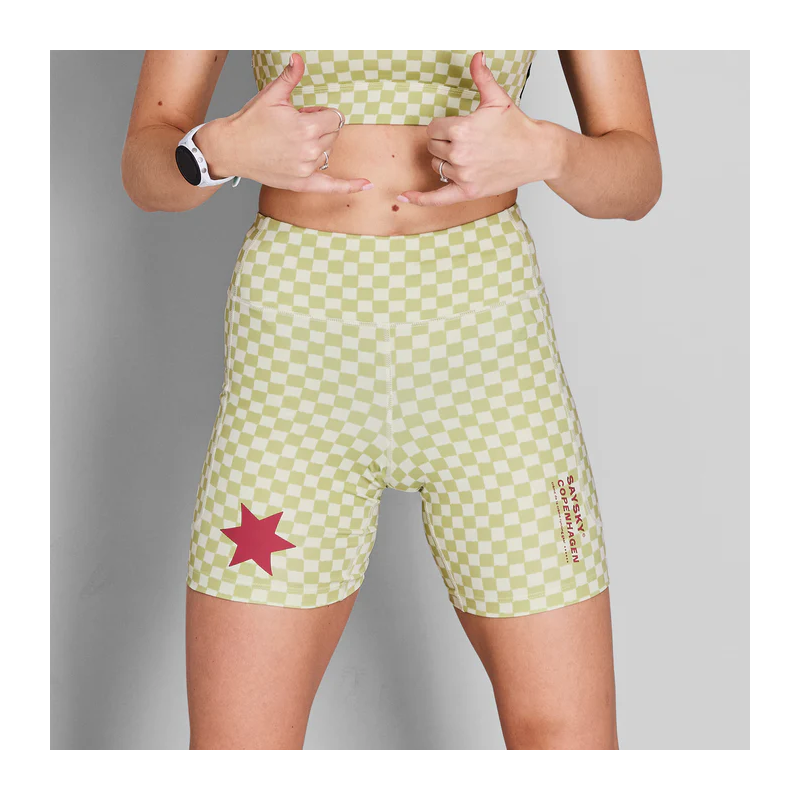saysky combat short tight 7 dame 1034 checker