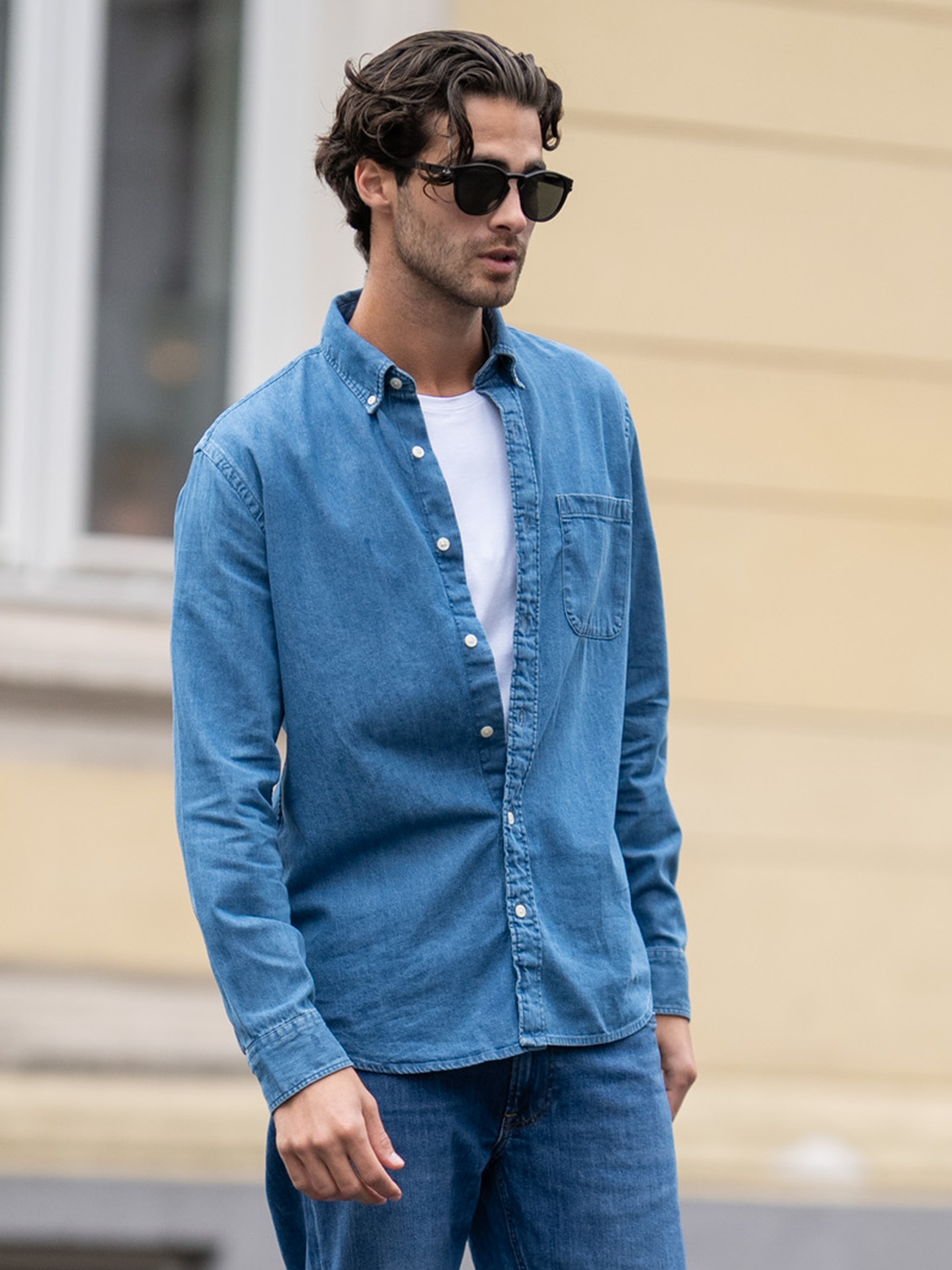Selected Homme Reg Rick-Denim New Shirt Long Sleeve