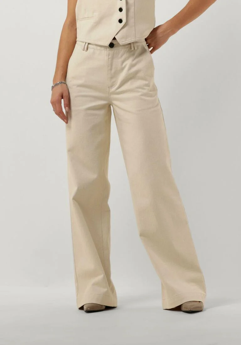 CO\\'COUTURE beige co'couture wide jeans aries wide denim pant