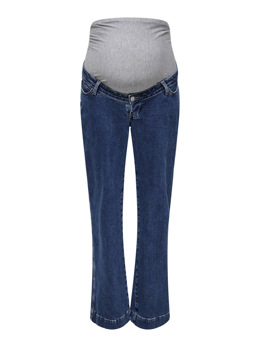 ONLY MATERNITY high waist zwangerschaps wide leg jeans medium blue denim