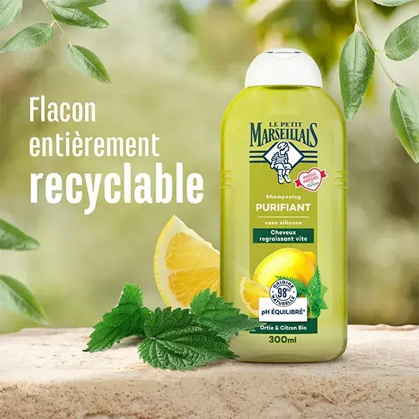 Shampoo Purificante Le Petit Marseillais com Urtiga Orgânica e Limão 300ml