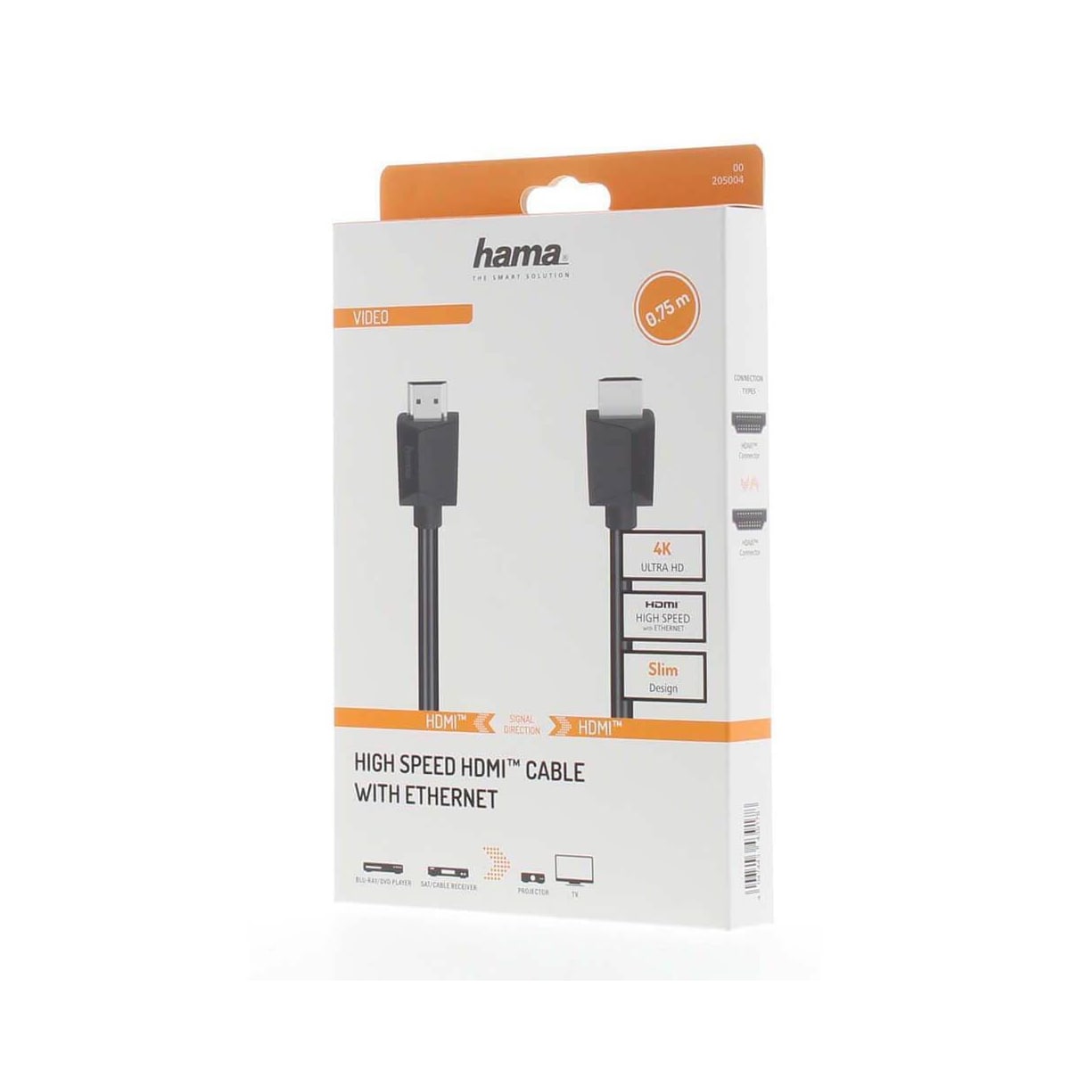 Hama High-Speed HDMI-kabel (0,75m)