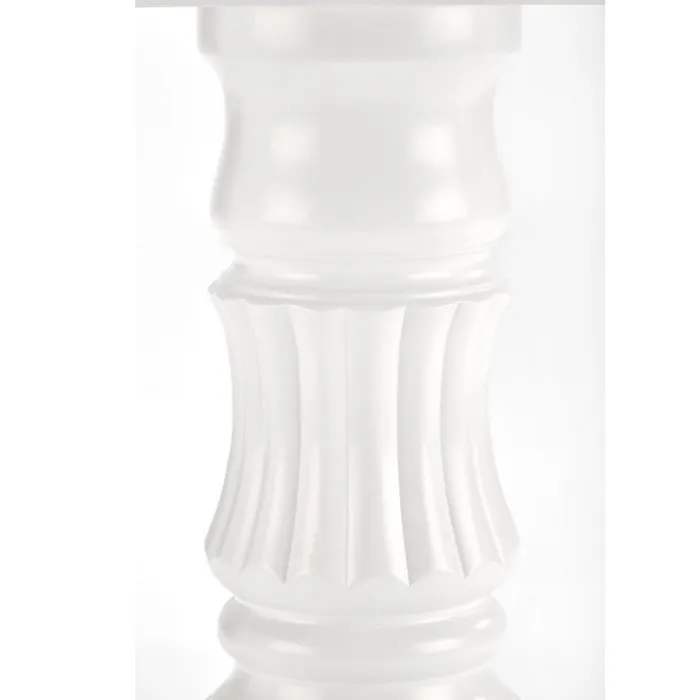 Table Blanche Ronde Extensible Avec Pied Central Windsor Table