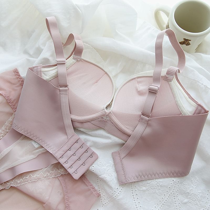 Nabla - Beha/slip/set met strikprint en kant