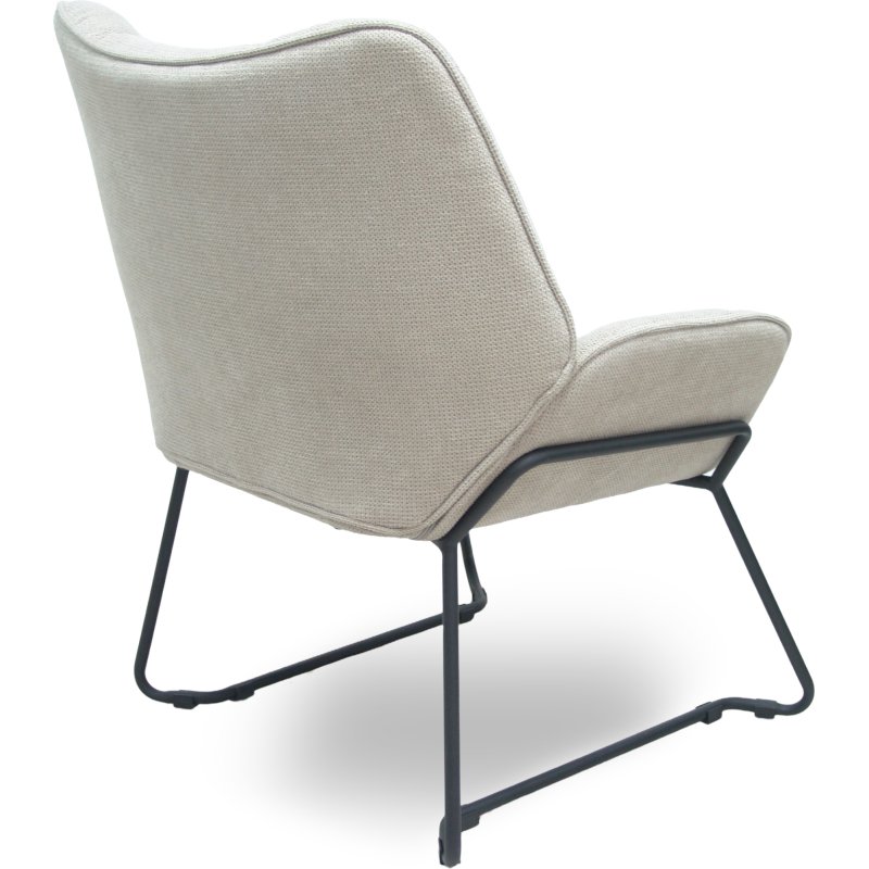 Fauteuil FORÖL - Modèle Opti526  - Revêtement en tissu beige. Structure métal noir.