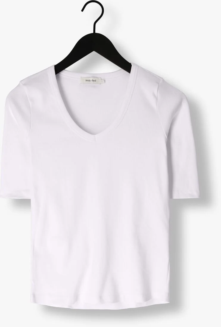 KNIT-TED witte knit-ted t-shirt eden