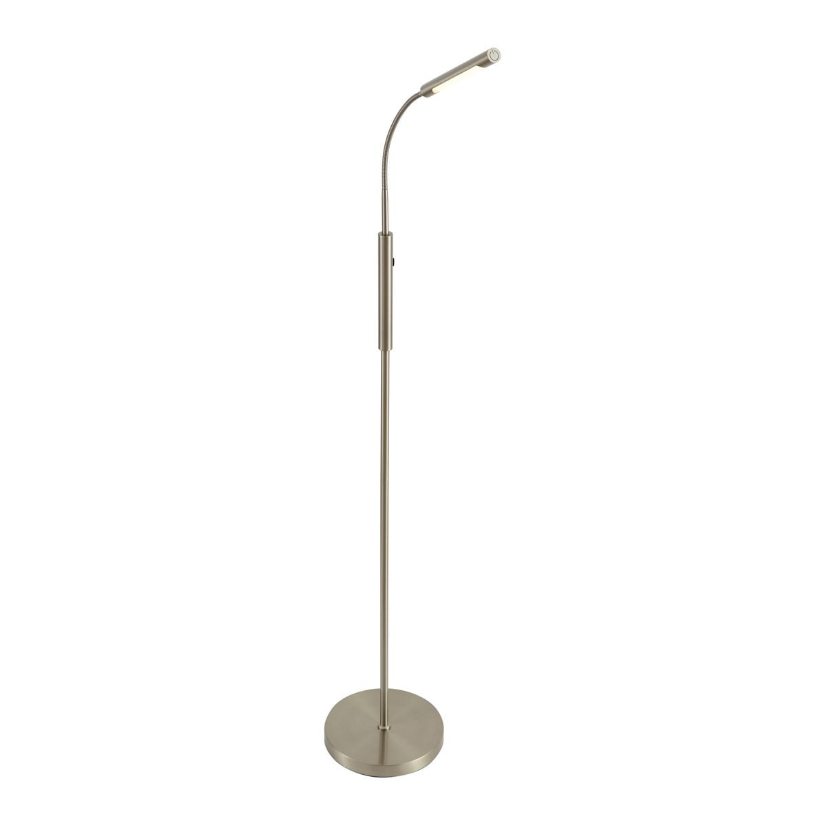 Moderne vloerlamp staal incl. LED 3-staps dimbaar oplaadbaar - Statler