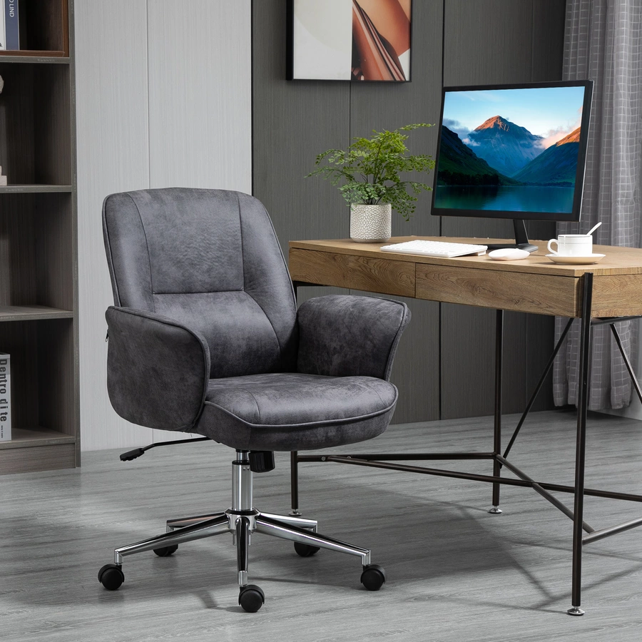 HOMCOM Bürostuhl ergonomisch dunkelgrau