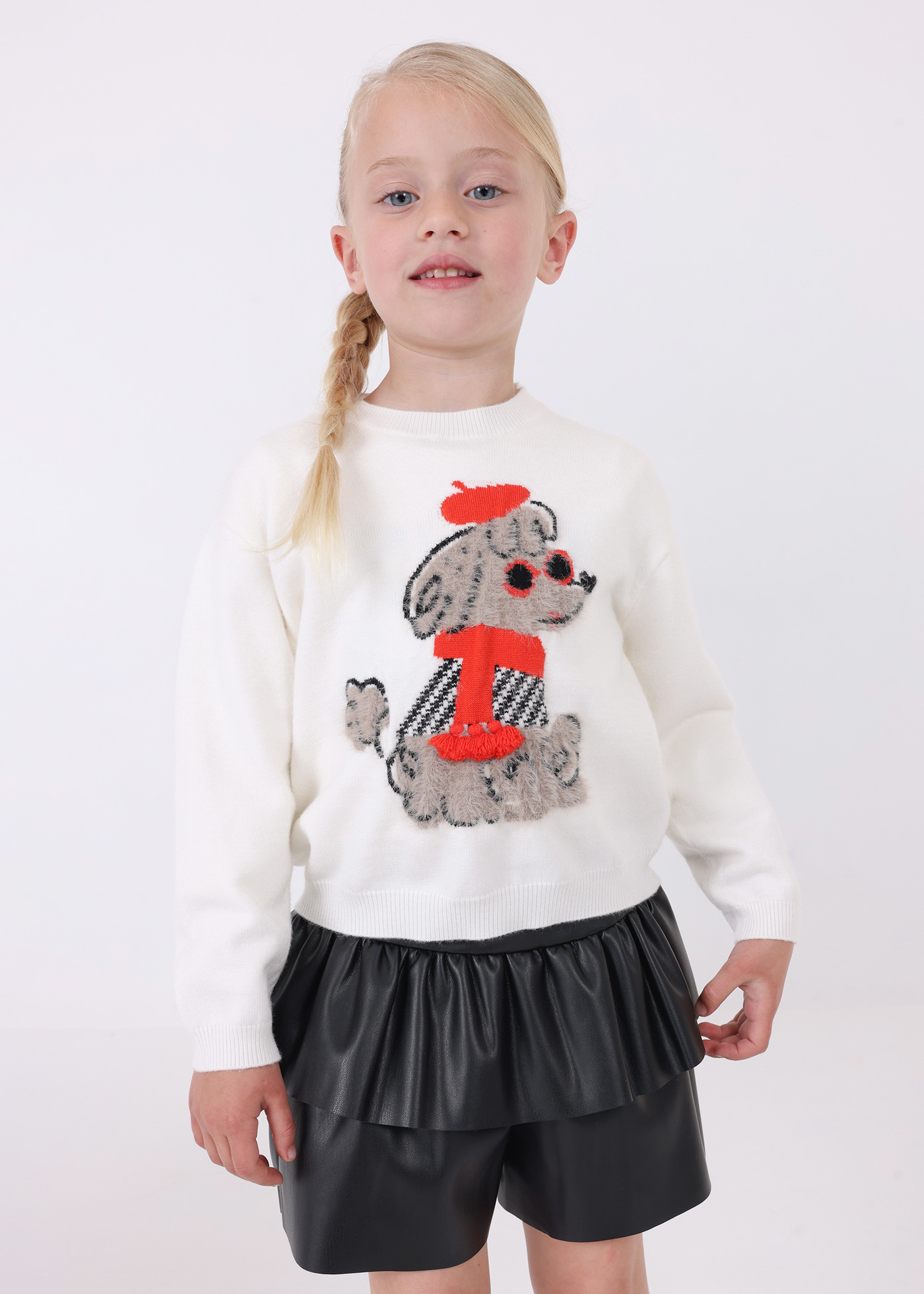 Camisa Intarsia para meninas