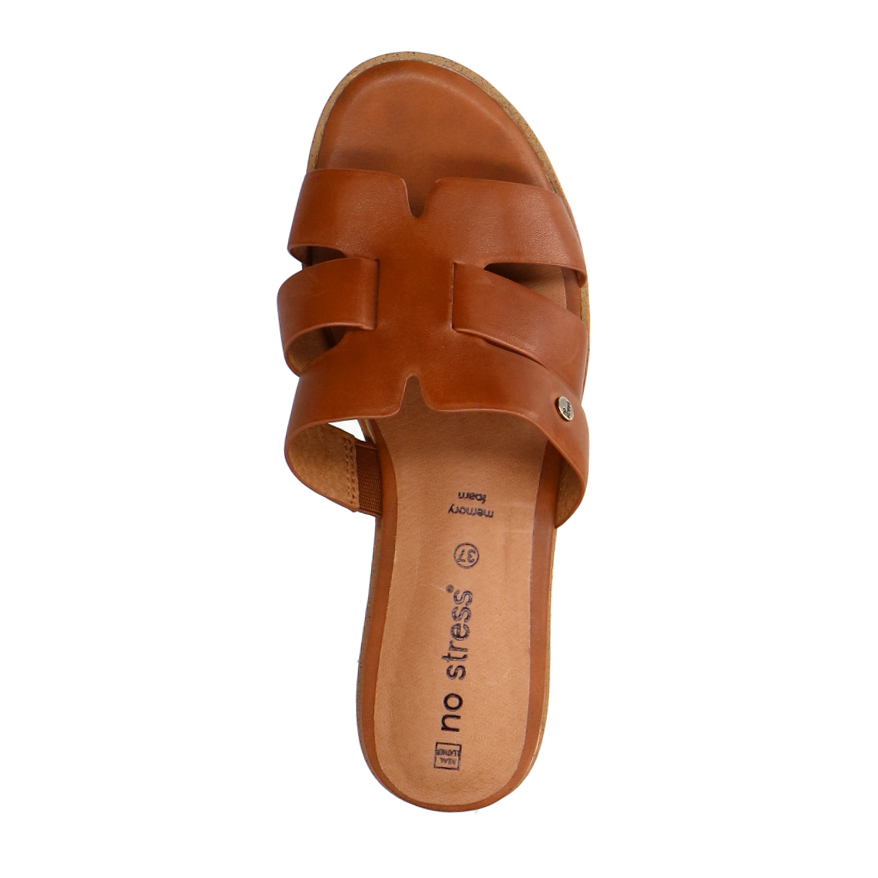 Bruine leren sandalen
