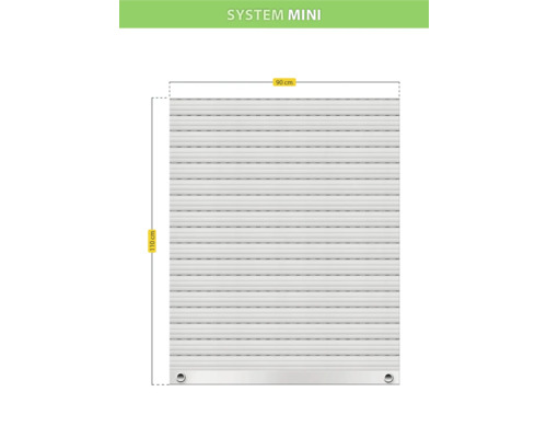 Schellenberg rolluik complete set Systeem Mini B 900 x H 1100 mm grijs