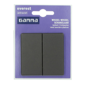 GAMMA Everest Wissel-/wisselschakelaar Antraciet
