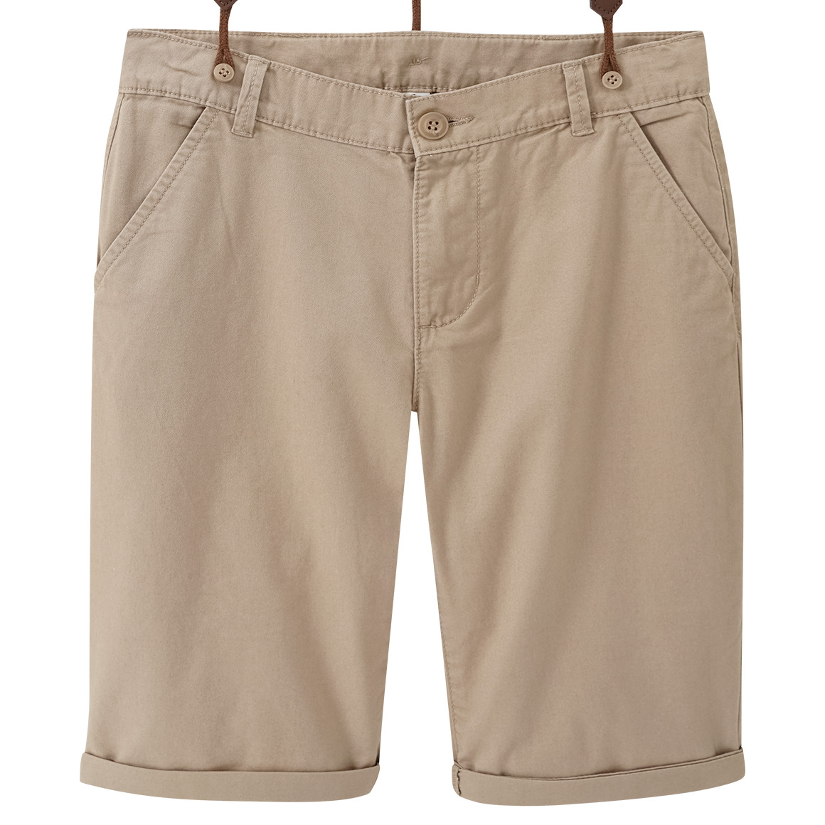 Topolino Jungen Chinoshorts mit Hosenträgern beige