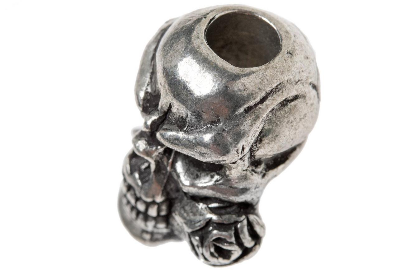 Schmuckatelli Rose Skull Bead Pewter