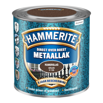 Hammerite Direct over Roest metaallak hamerslag bruin 250 ml