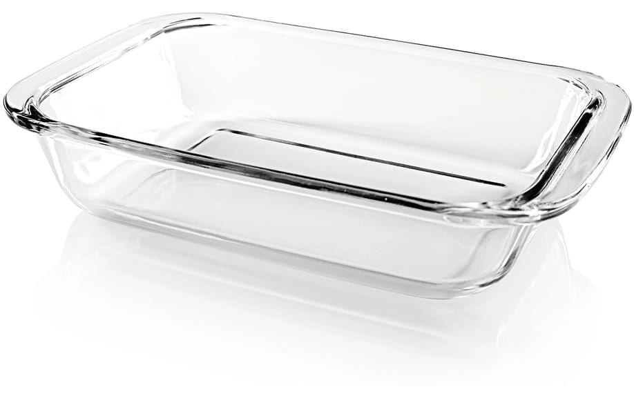 Auflaufform für Heissluft-Fritteusen Eckig, TransparentGlas-Auflaufform