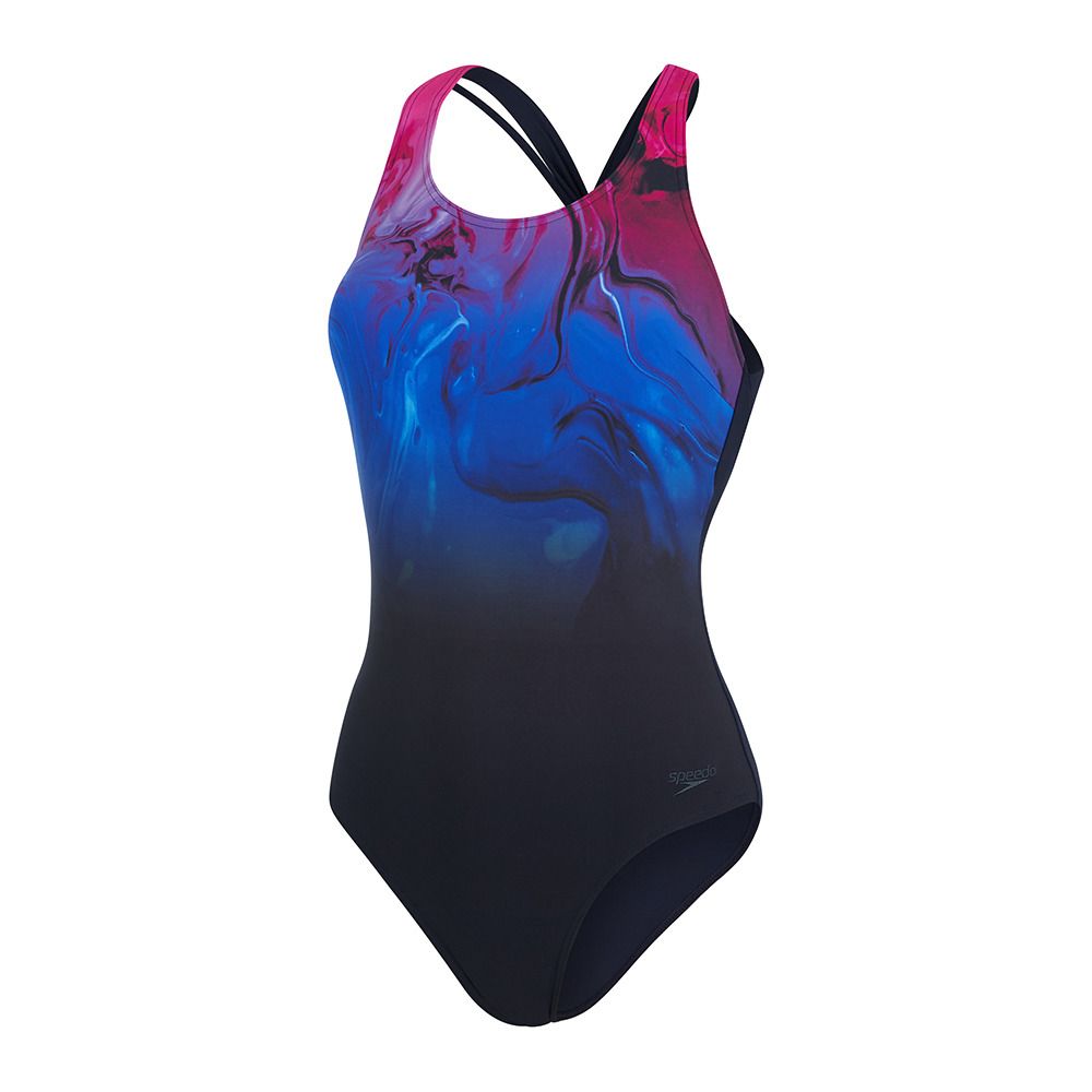 Speedo CALYPSO PRINTED SHAPING - Maillot de bain 1 pièce Femme navyblue