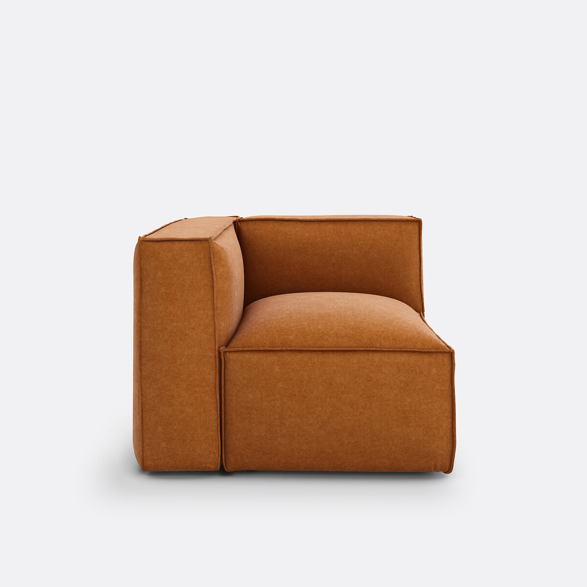 LA REDOUTE INTERIEURS<br>Sofá modular de canto em veludo texturizado, Seven