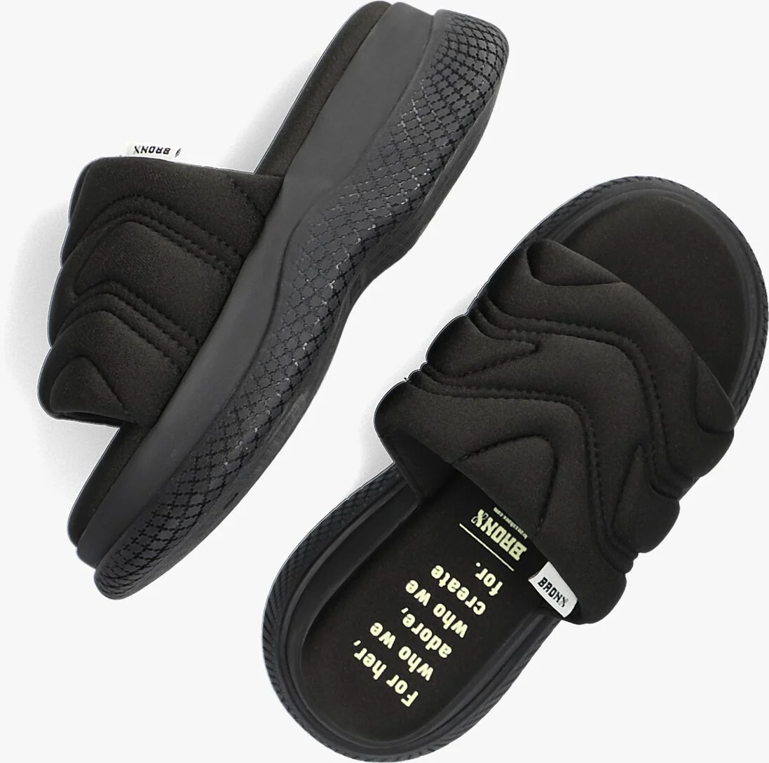 BRONX zwarte bronx slippers bru-te 1