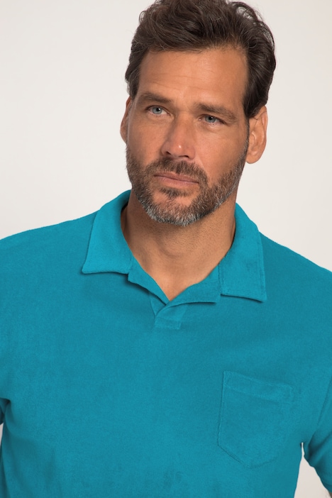 Poloshirt, Halbarm, Frottee, Cuba-Kragen