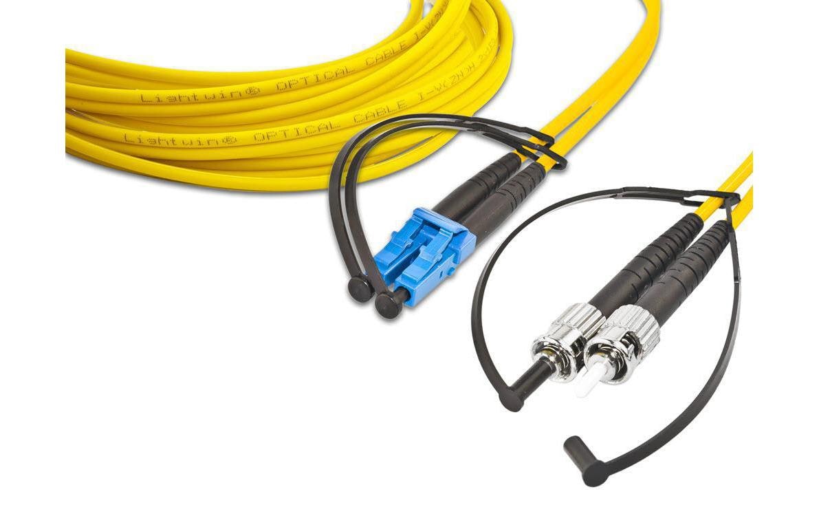 LWL-Patchkabel Singlemode LC – ST, OS2, Duplex, 10 mSinglemode LC-ST Duplex OS2 10 m