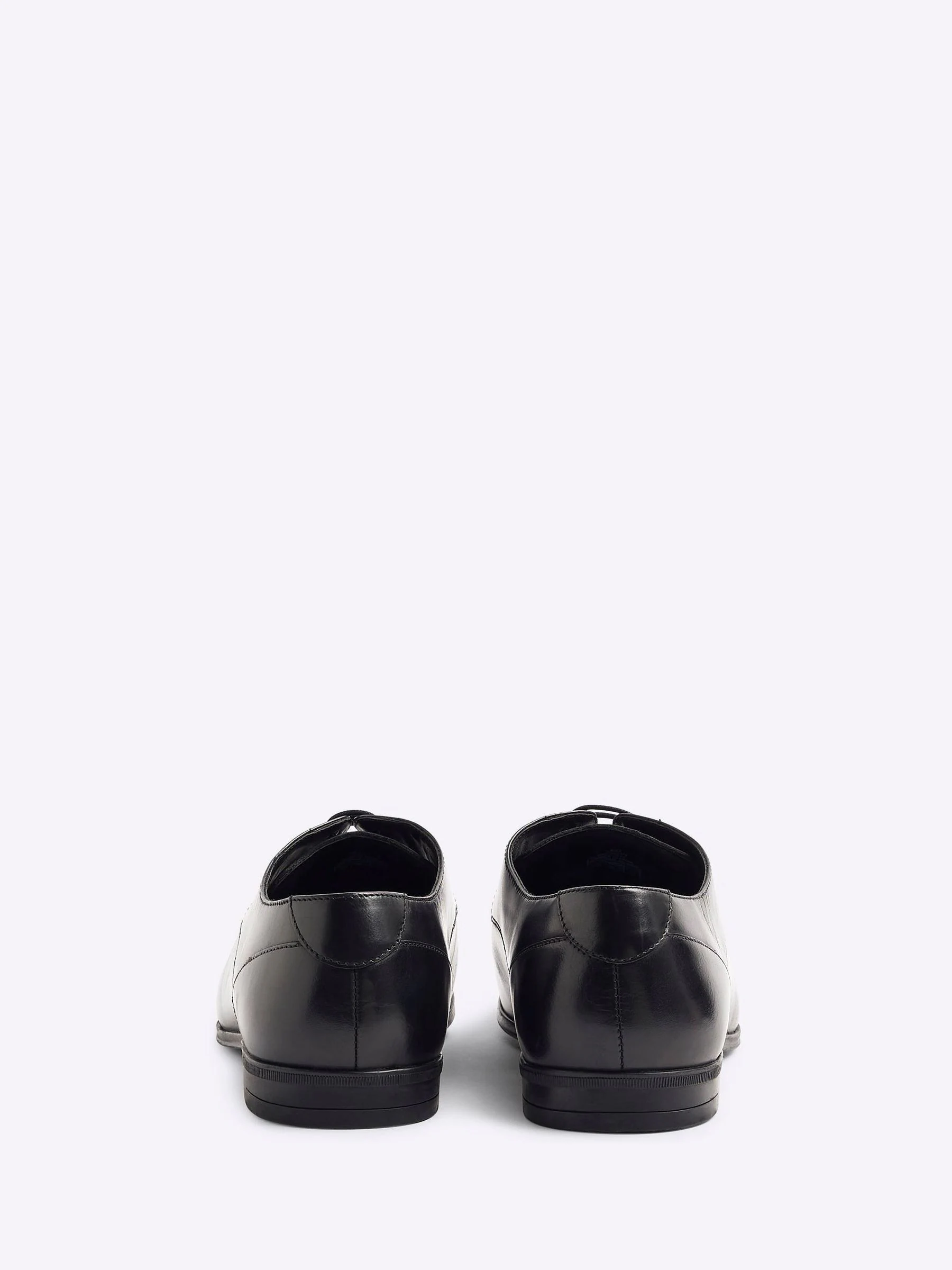 Zwart - River Island Wide Fit Leather Formal Derby Shoes