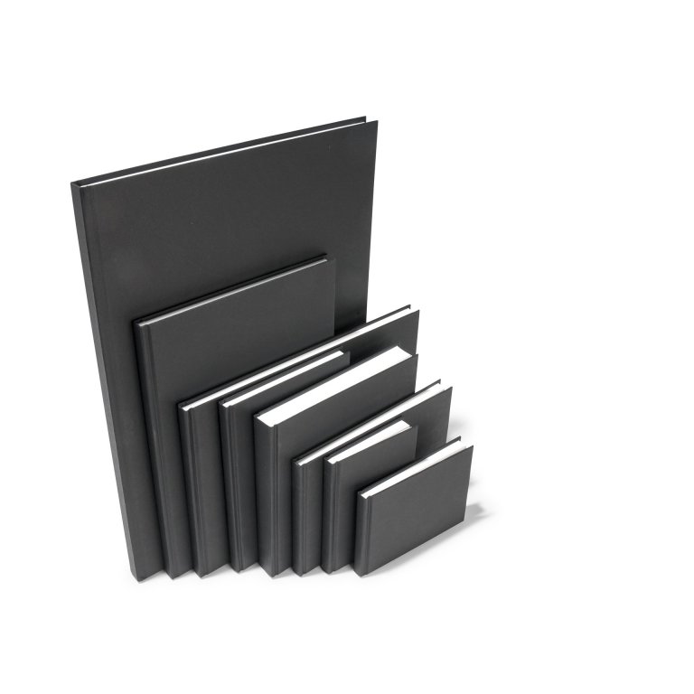 Seawhite Skizzenbuch Black Cloth weiß 140 g/m²
