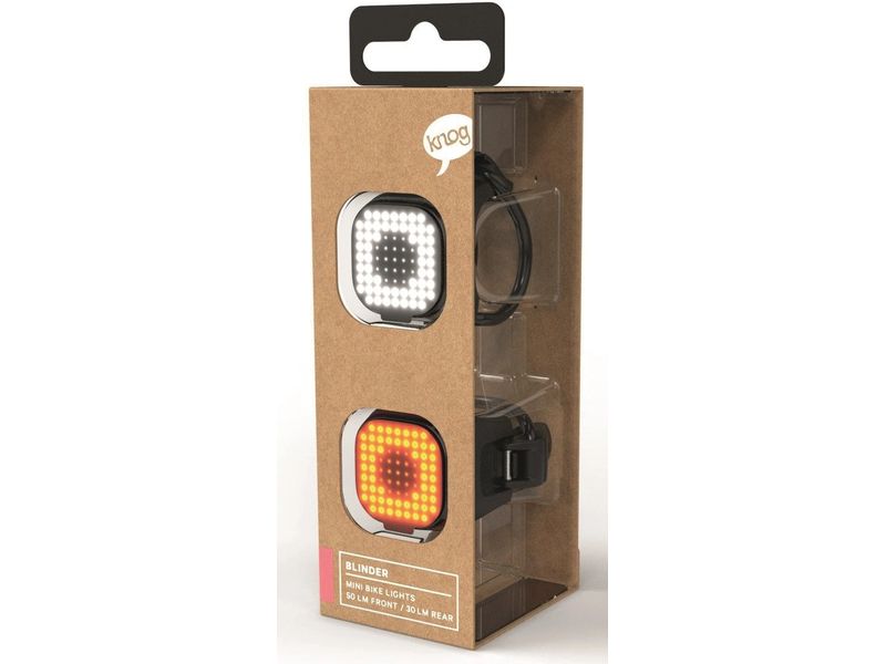 knog. Velolampe Blinder Mini Square Lichtset Lichtset: Vorne und Rücklichter mit Muster
